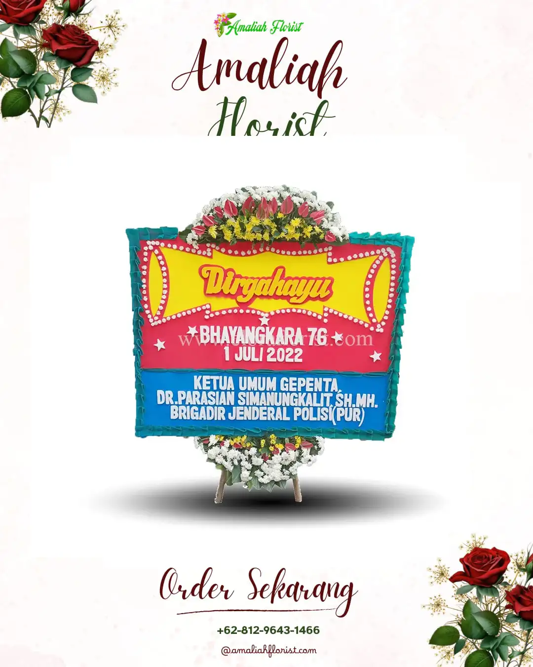 Papan Bunga HUT Ulang Tahun Pulerejo